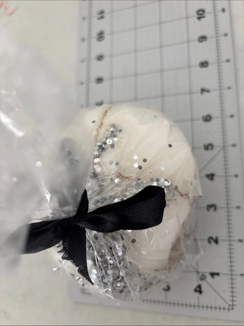 New Decorative Silver Sequin Skull Magic Candle - White Halloween Decor